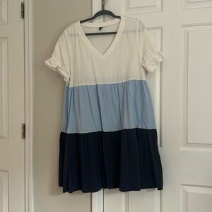 Blue Ruffle Dress
